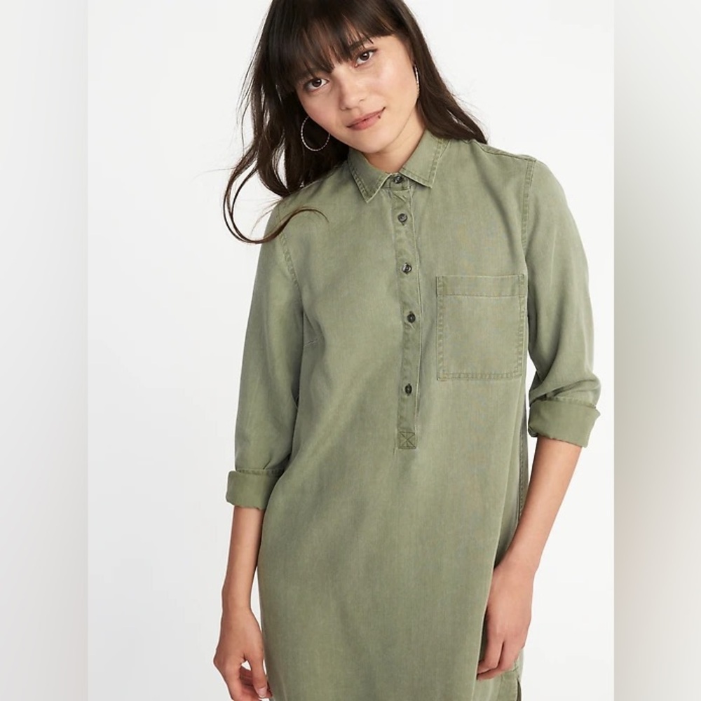 Old Navy Tencel Collared Dress